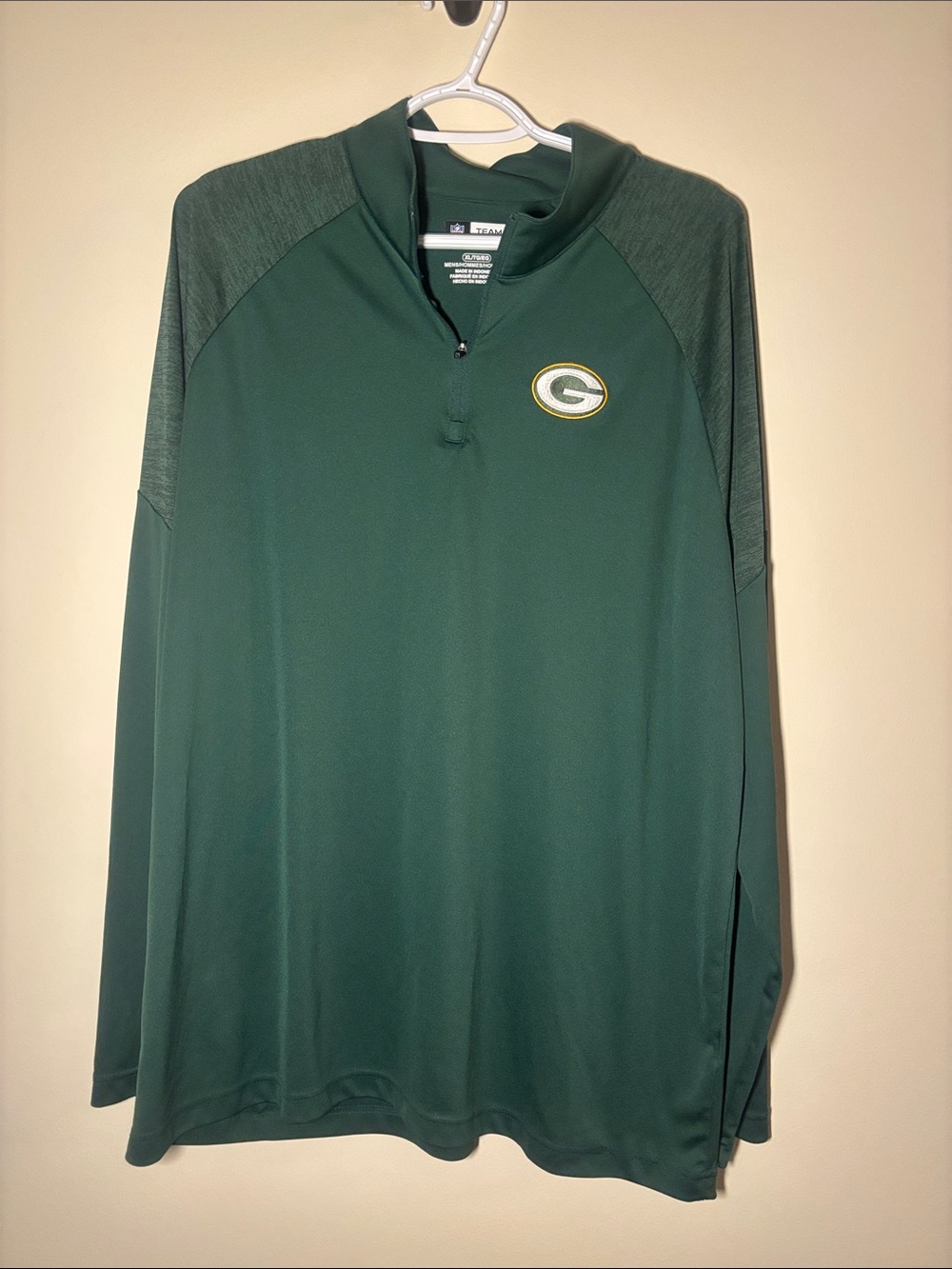 Green Bay Packers Green Quarter-Zip Team Pullover